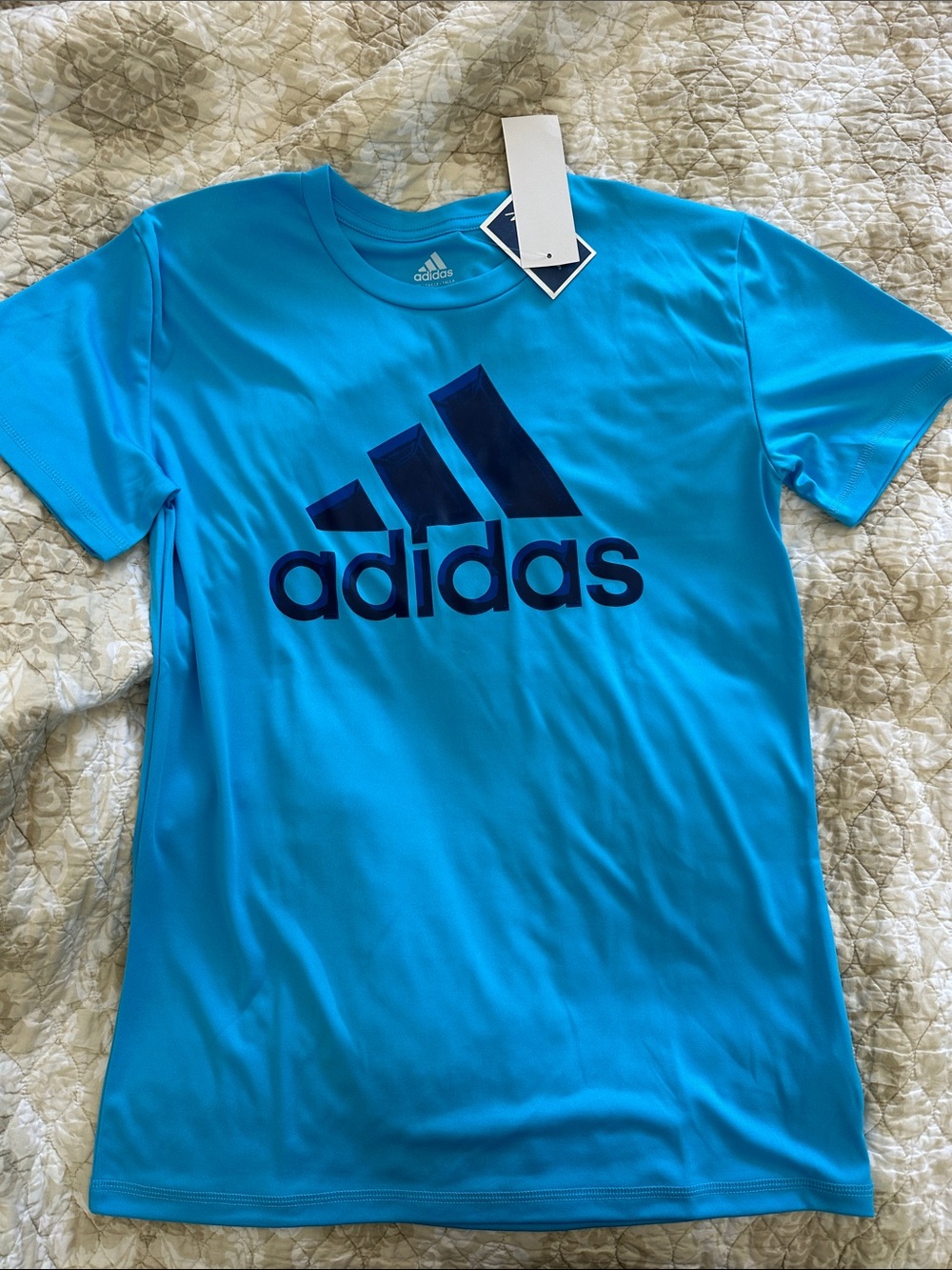 Blue adidas workout T-Shirt